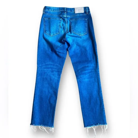 Trave Bradshaw Low Rise Slim Crop Jeans in Sweet Emotion Size 28 Frayed Hem