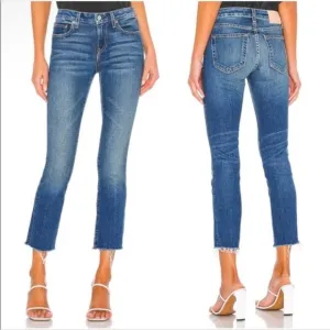 Trave Bradshaw Low Rise Slim Crop Jeans in Sweet Emotion Size 28 Frayed Hem
