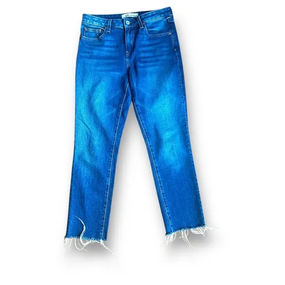 Trave Bradshaw Low Rise Slim Crop Jeans in Sweet Emotion Size 28 Frayed Hem