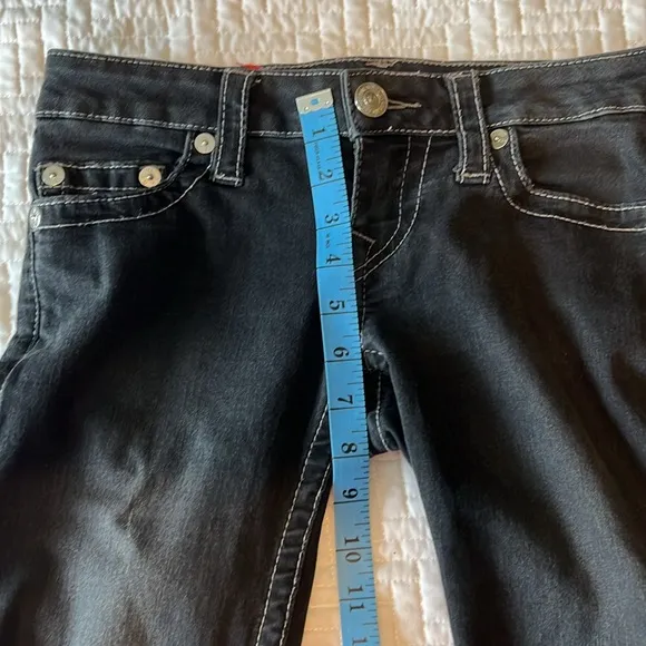 True Religion Skinny Jeans, Black, Size 25