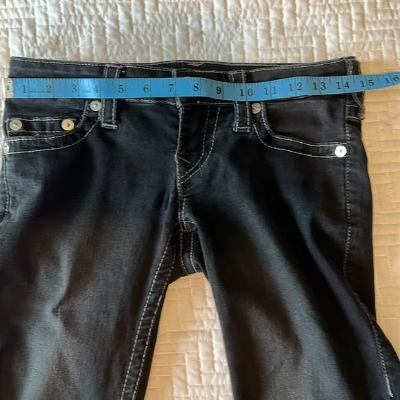 True Religion Skinny Jeans, Black, Size 25