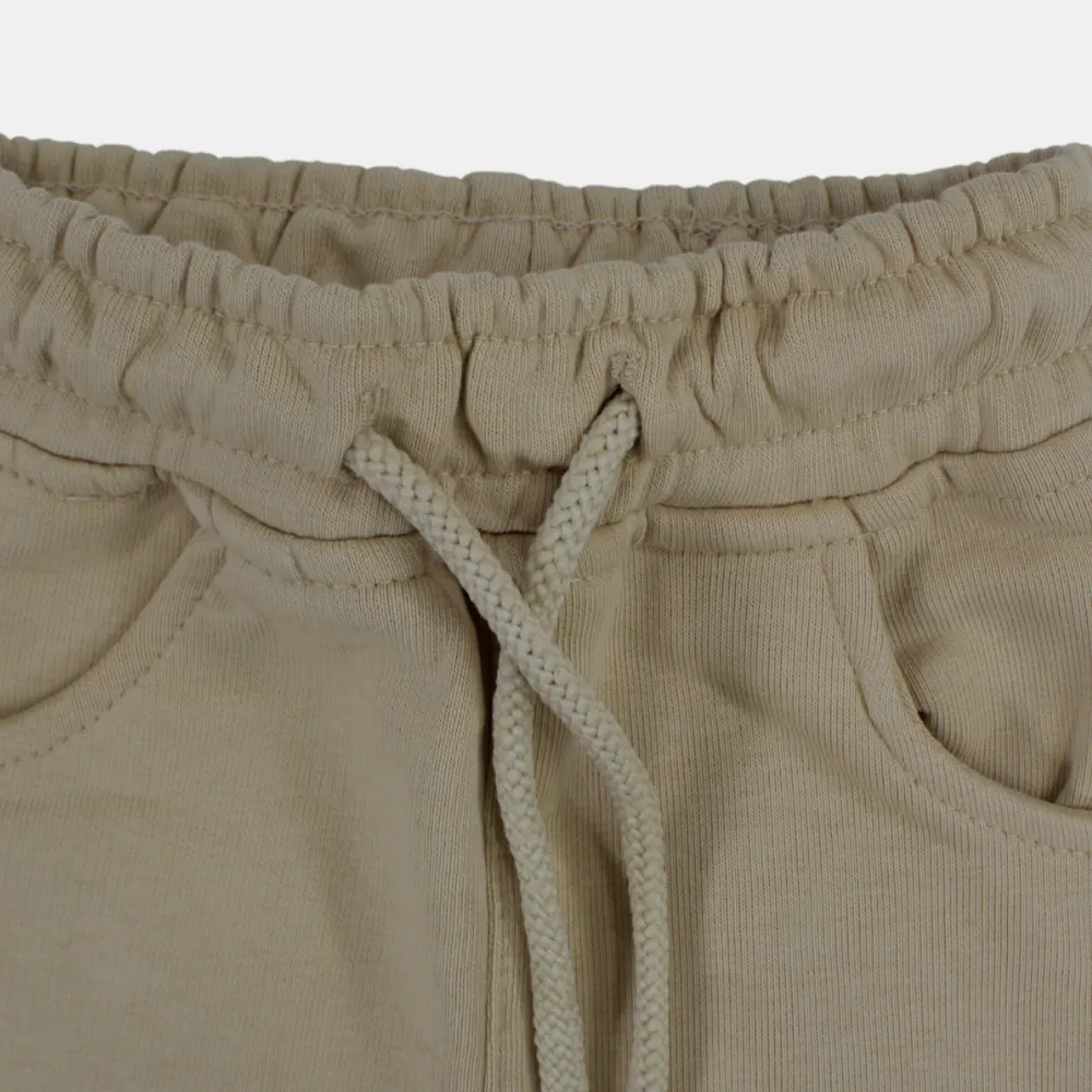 Unisex Baby Cotton Shorts – Beige