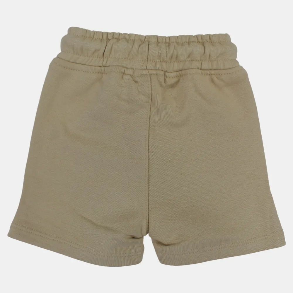 Unisex Baby Cotton Shorts – Beige
