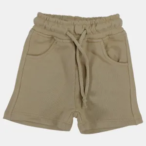 Unisex Baby Cotton Shorts – Beige