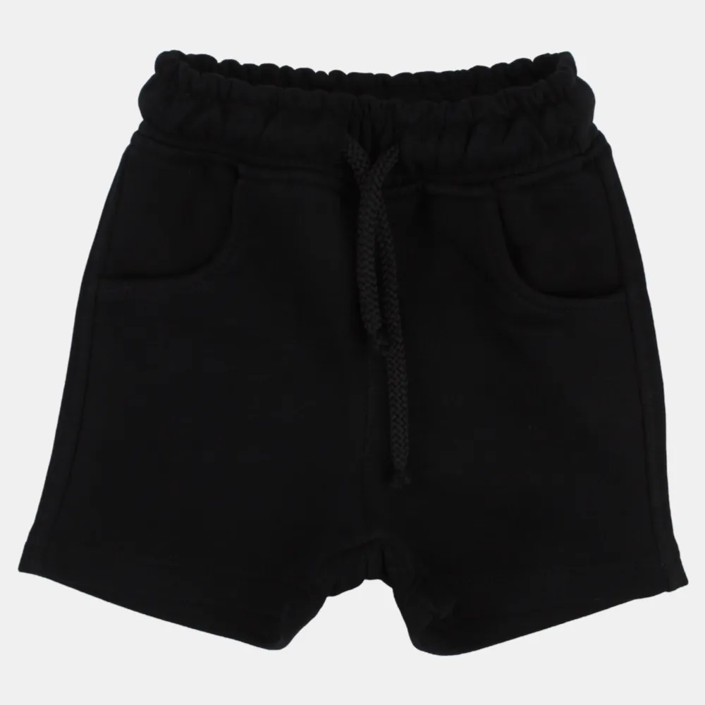 Unisex Baby Cotton Shorts – Black