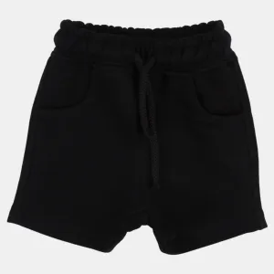 Unisex Baby Cotton Shorts – Black