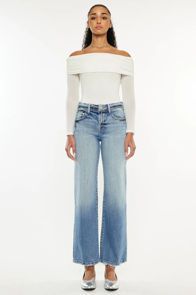 Veronica Premier High Rise Slim Wide Leg Jeans