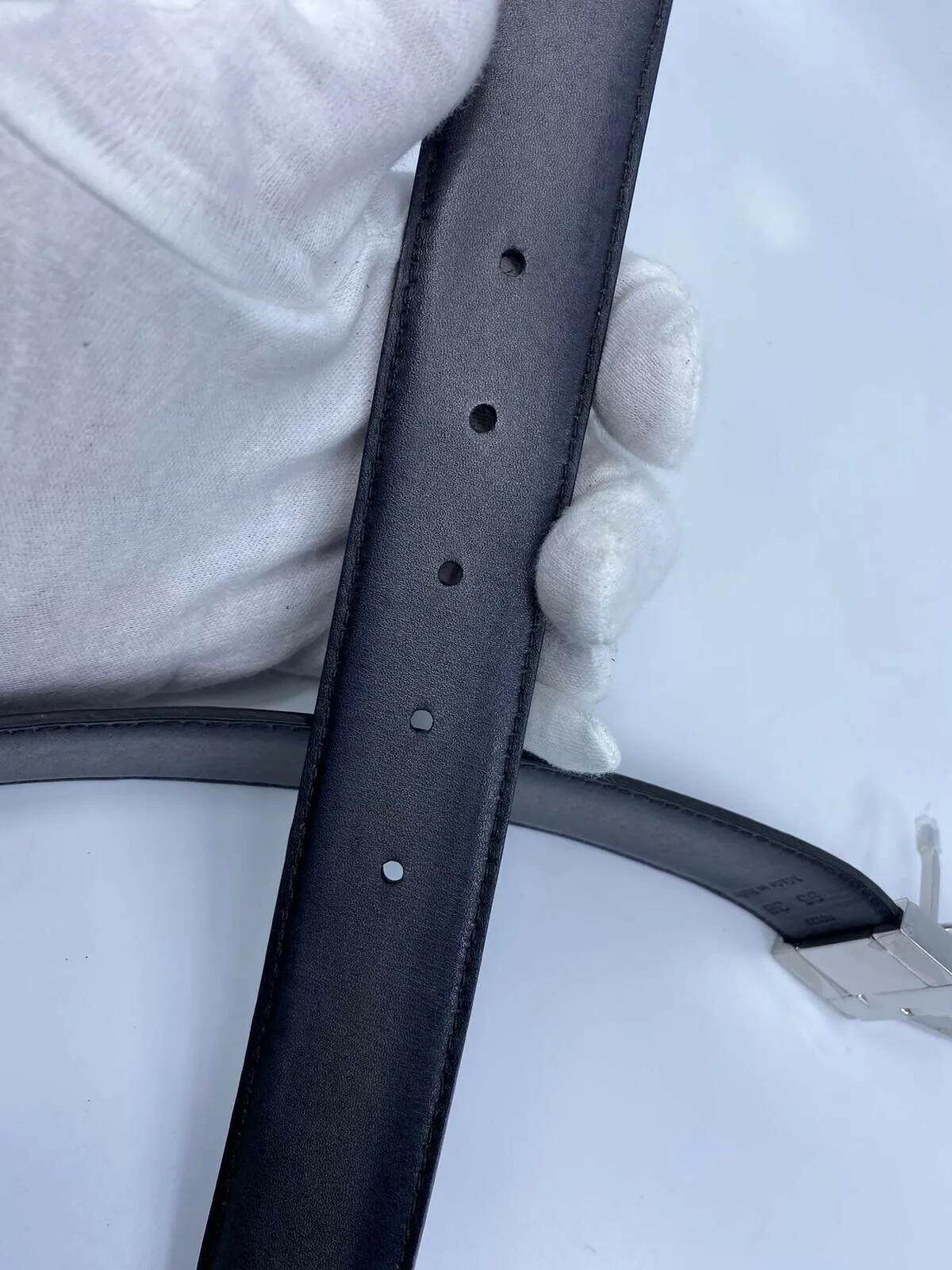 Versatile Reversible Scritto Leather Belt