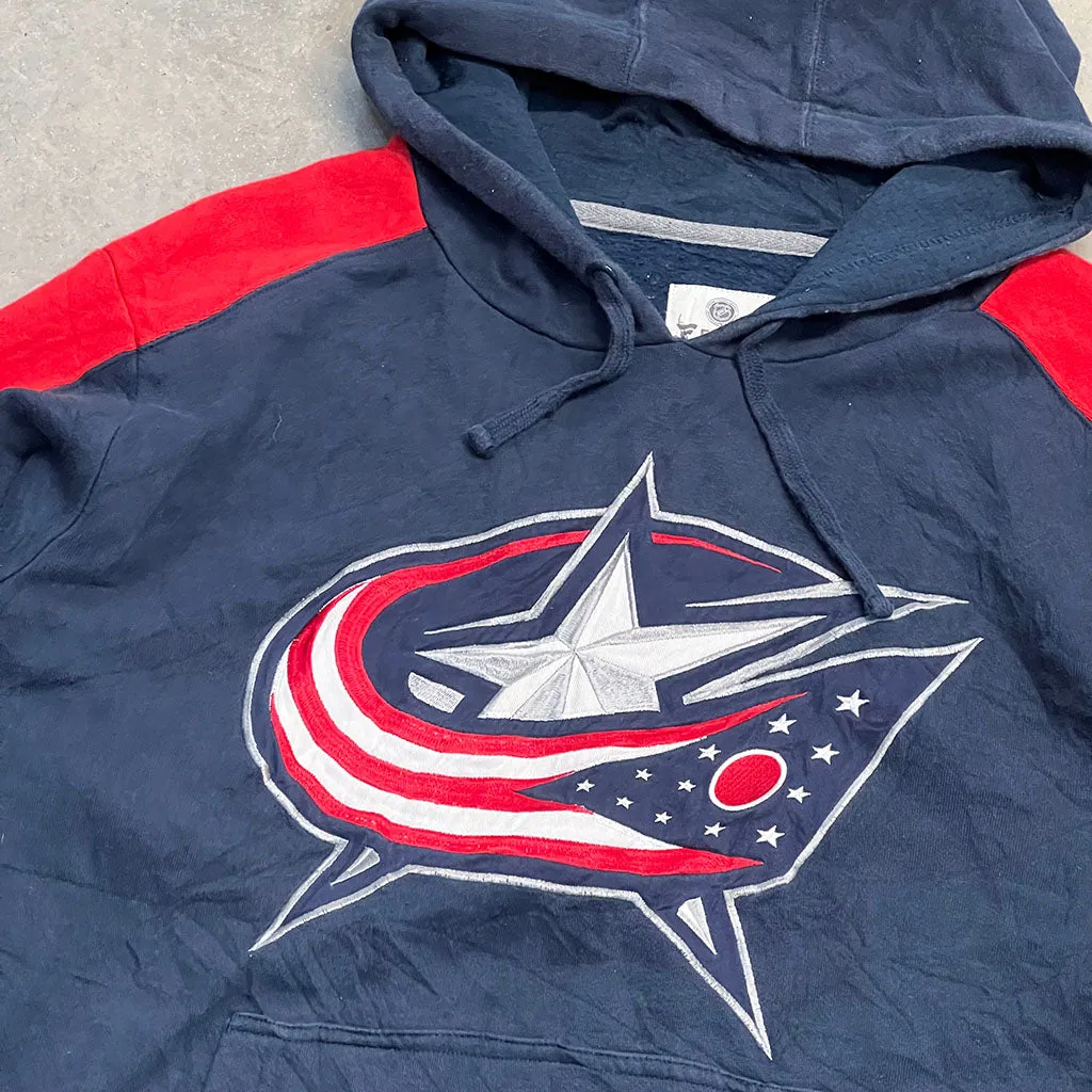 Vintage Blue Jackets Hoodie