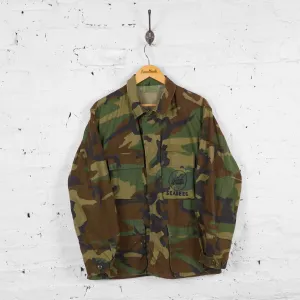 Vintage Camouflage Seabees Jacket - Green - M