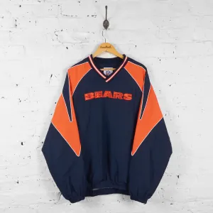 Vintage Chicago Bears NFL Pull Over Jacket - Orange - XXL