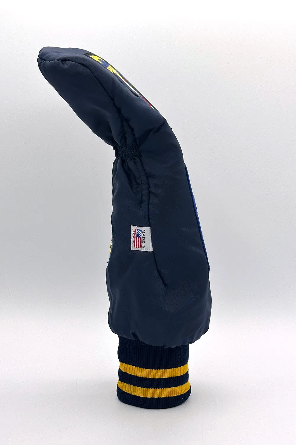 Vintage Custom Head Cover Set  / Driver / 1W / Fairway Wood / FW / Navy x Yellow / OGHCP001-Navy Set