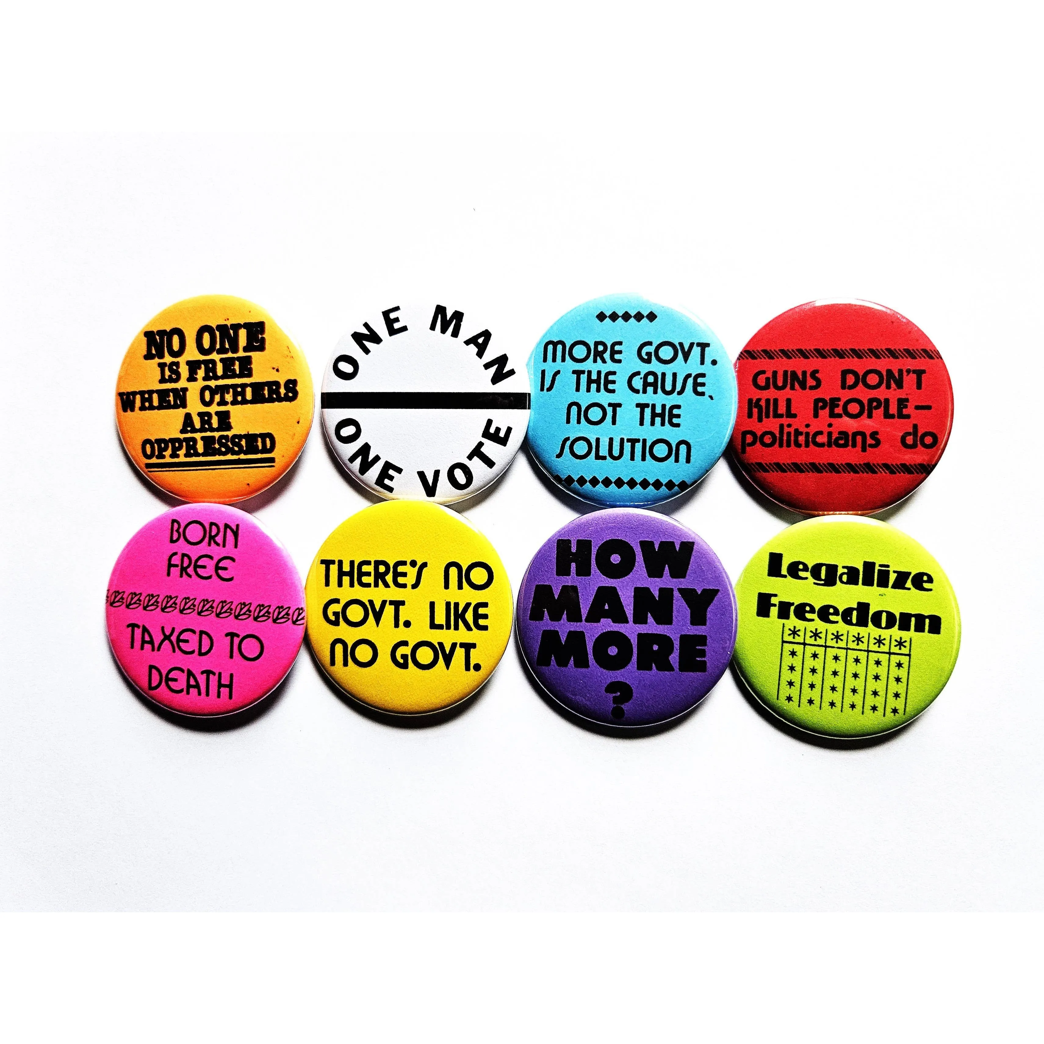 Vintage Reproduction No One is Free When Others are Oppressed Political Small Pinback Button | 1.25" Diameter