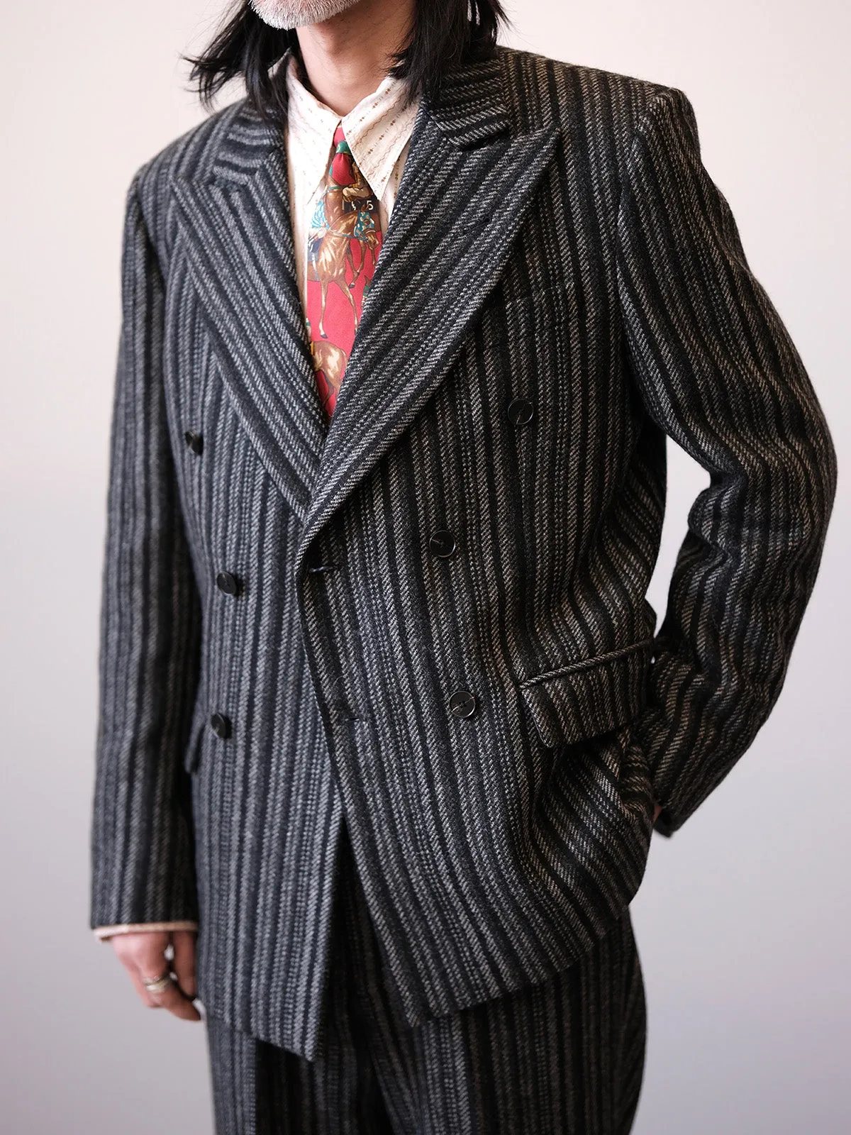 Vintage Striped Double-Breasted Suit