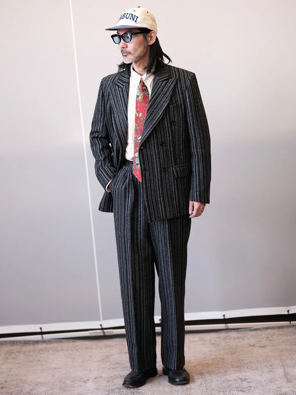 Vintage Striped Double-Breasted Suit