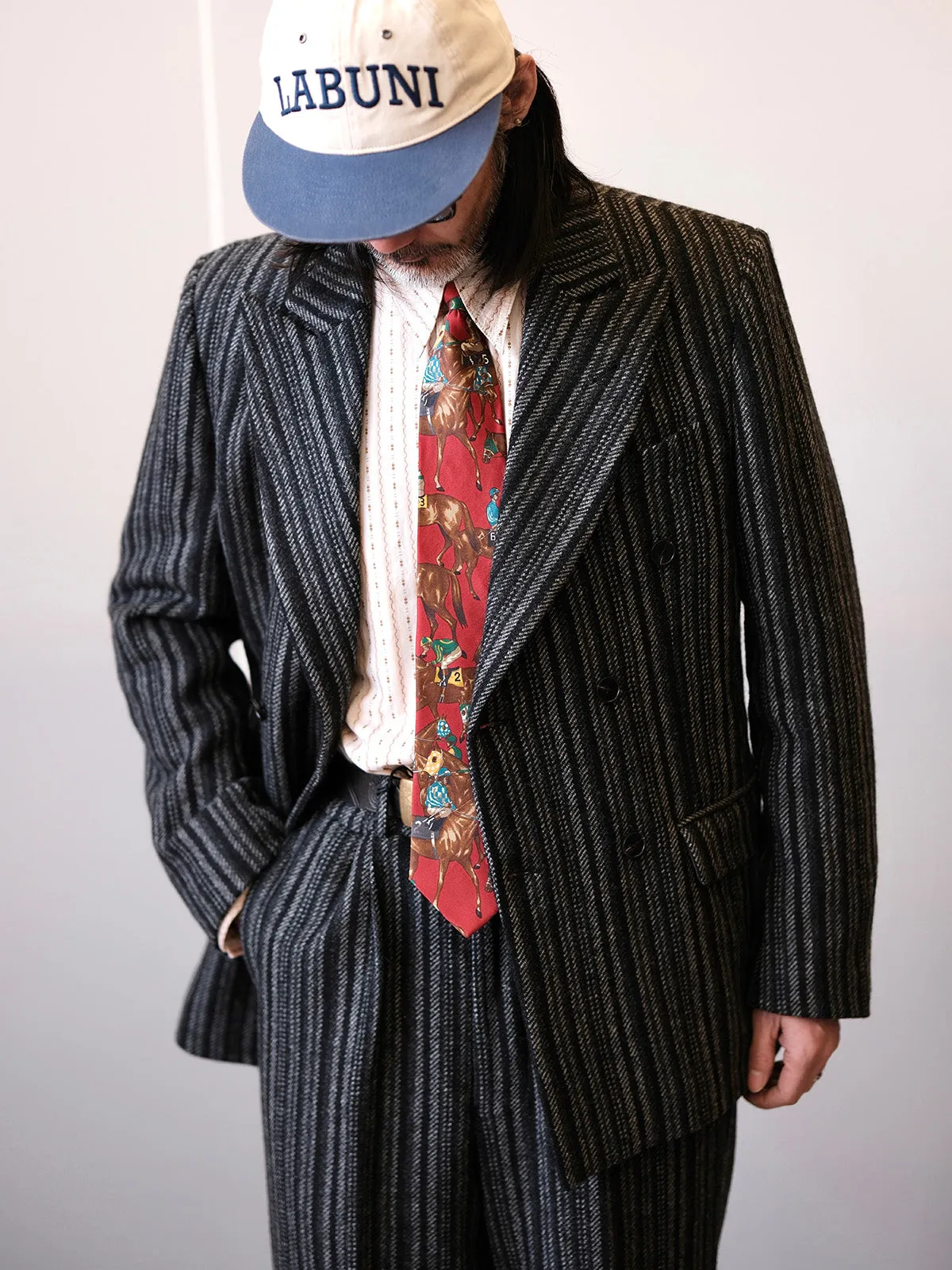 Vintage Striped Double-Breasted Suit