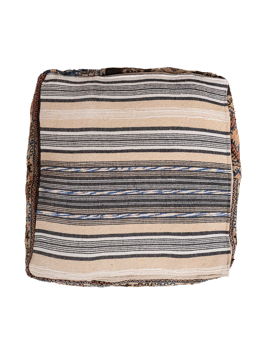 Vintage Taznakht Pouf - Natural Tones
