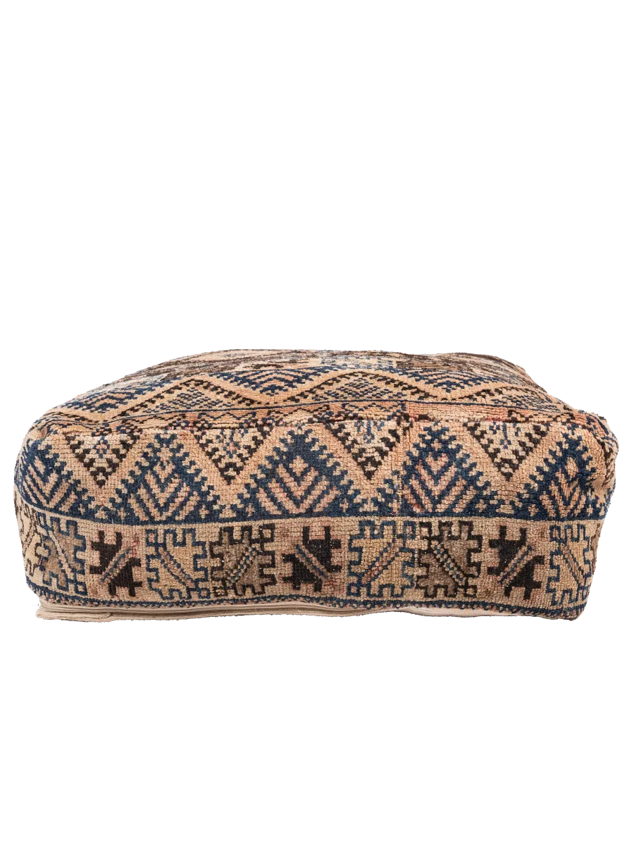 Vintage Taznakht Pouf - Natural Tones