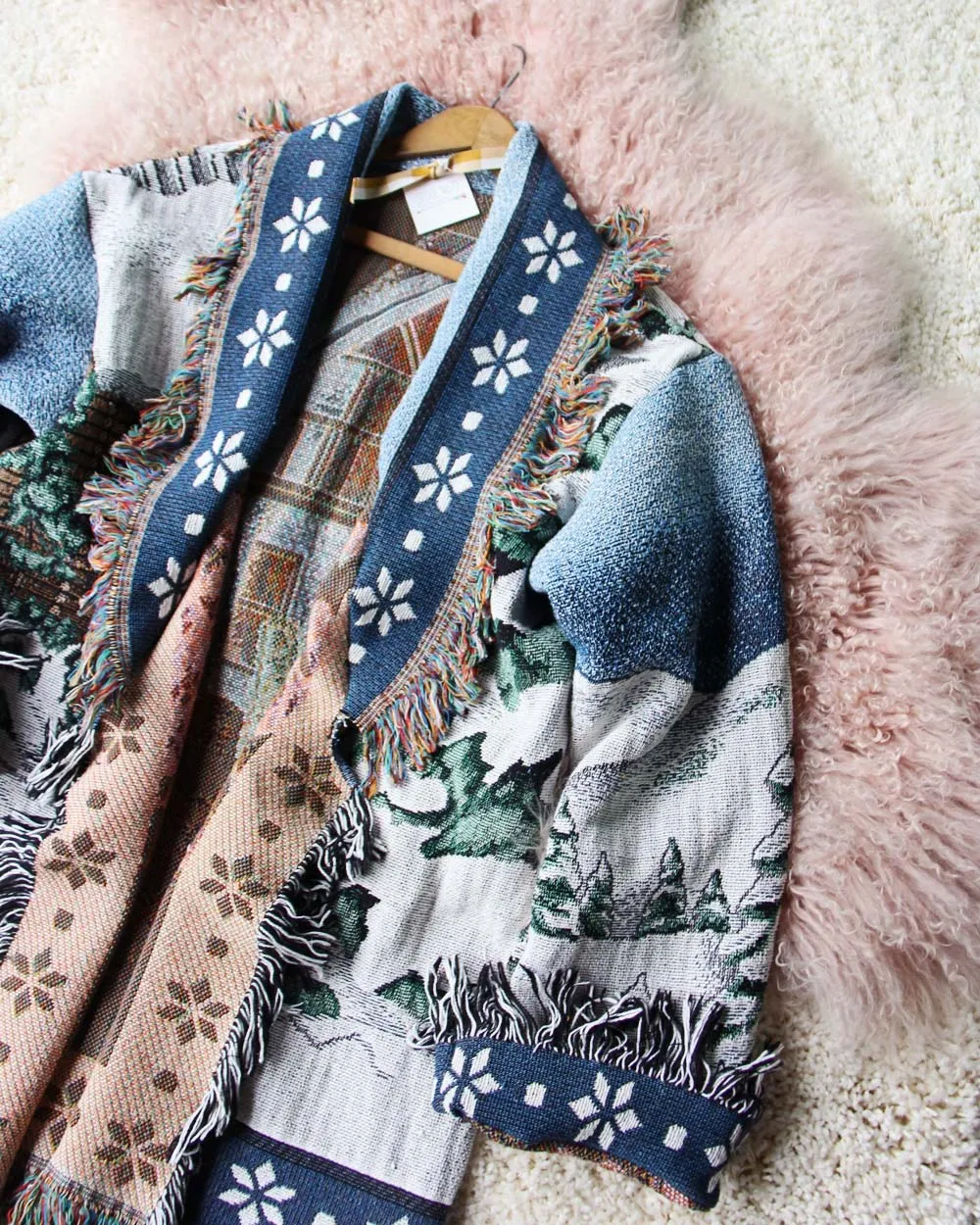 Vintage Winter Blanket Coat