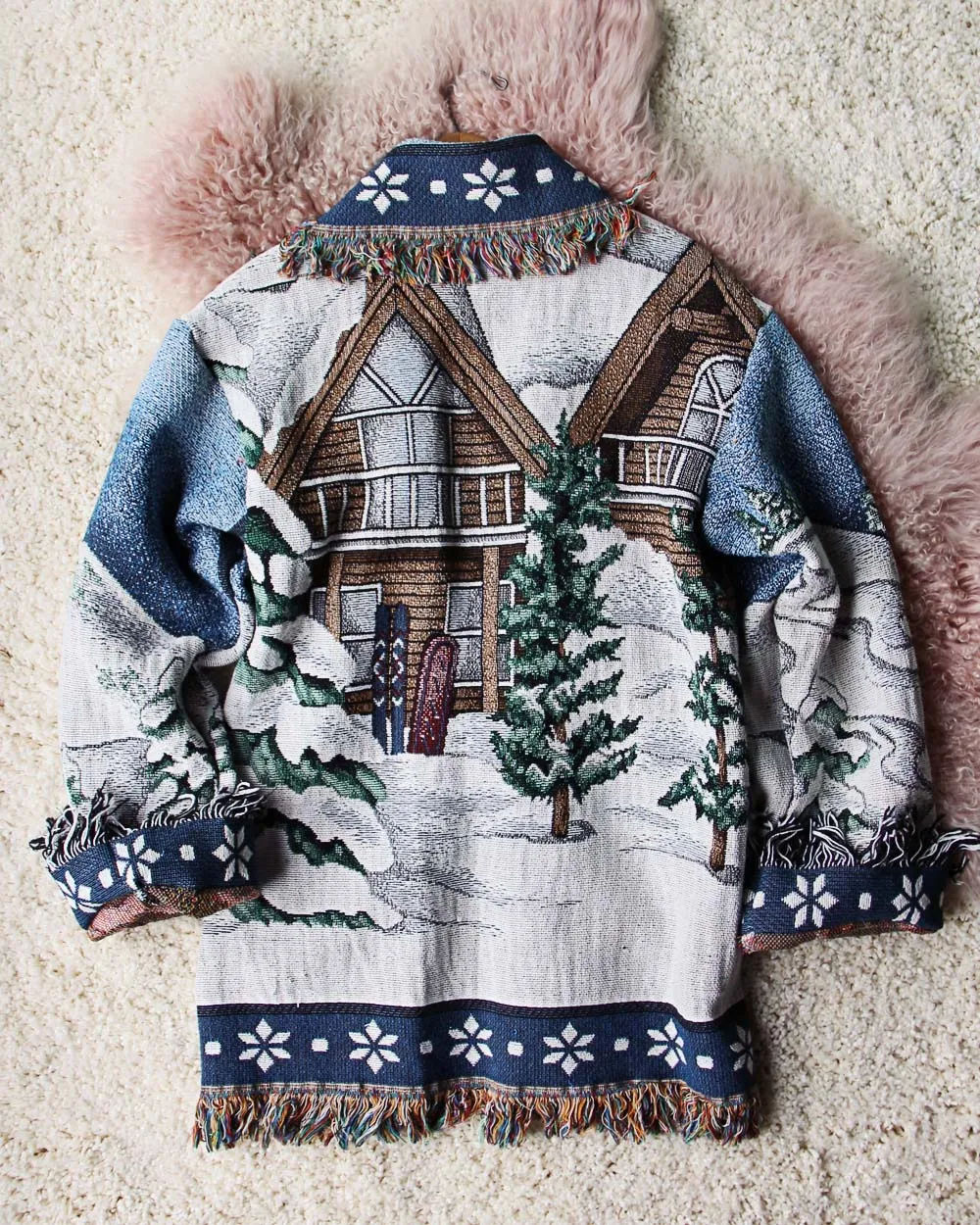 Vintage Winter Blanket Coat