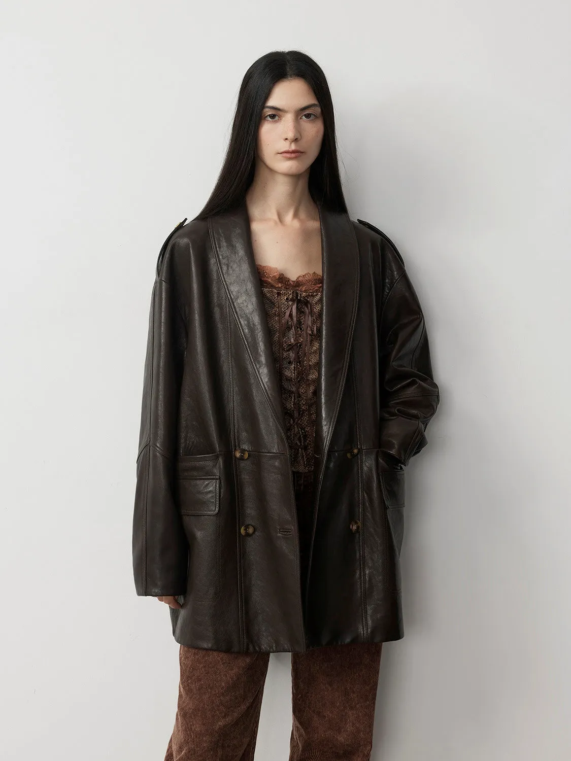 Waxy Sheepskin Jacket