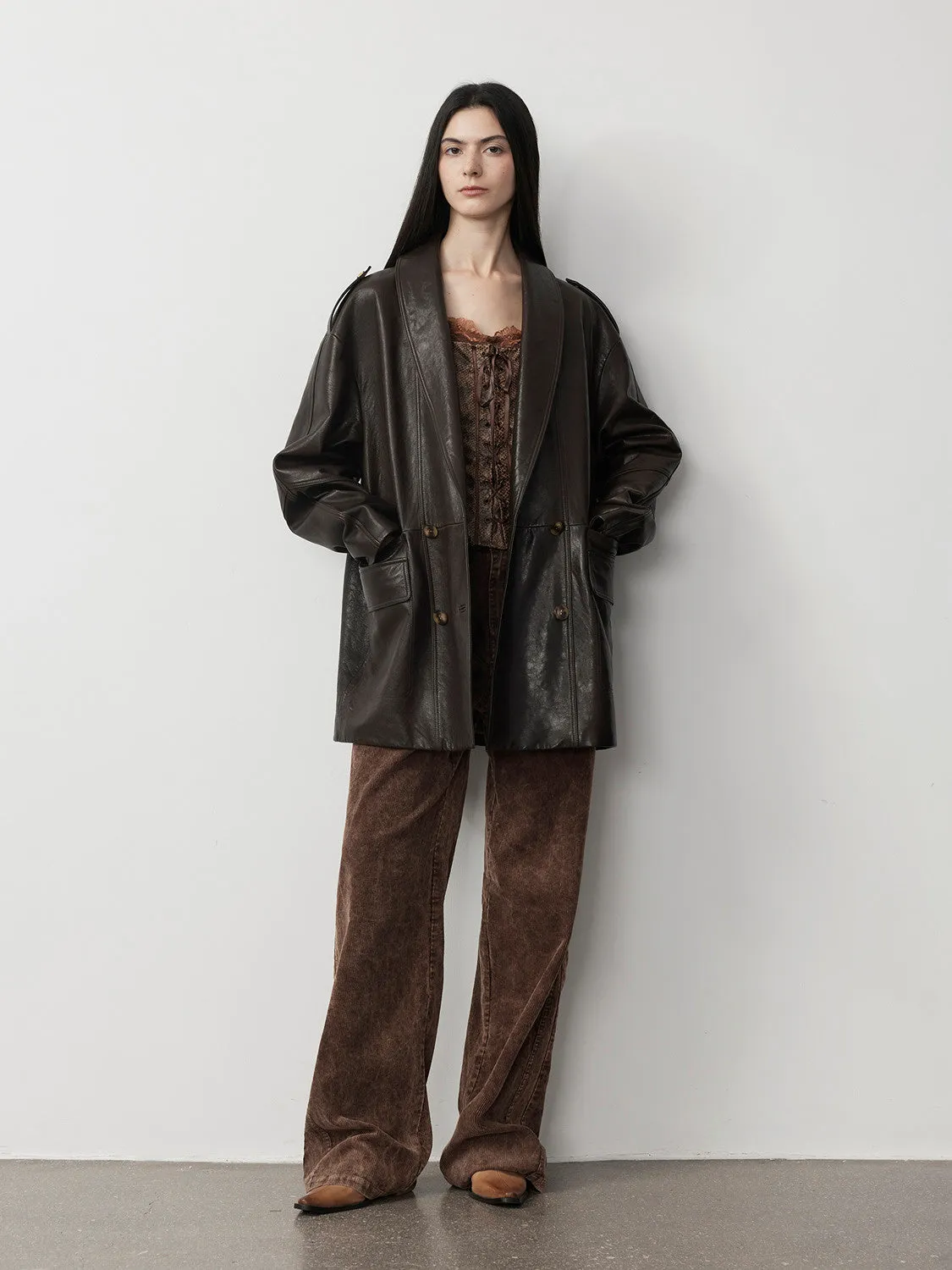 Waxy Sheepskin Jacket