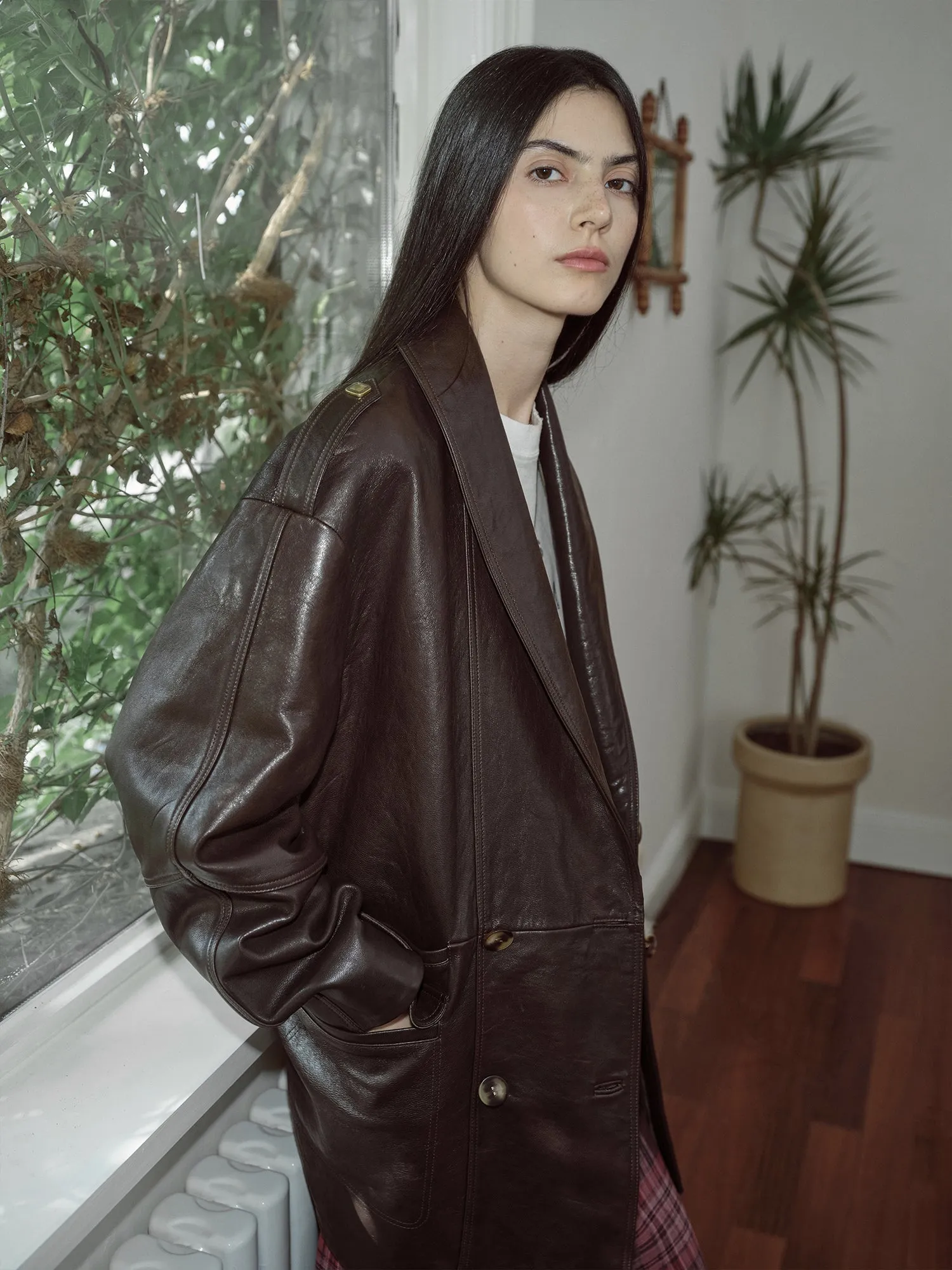 Waxy Sheepskin Jacket
