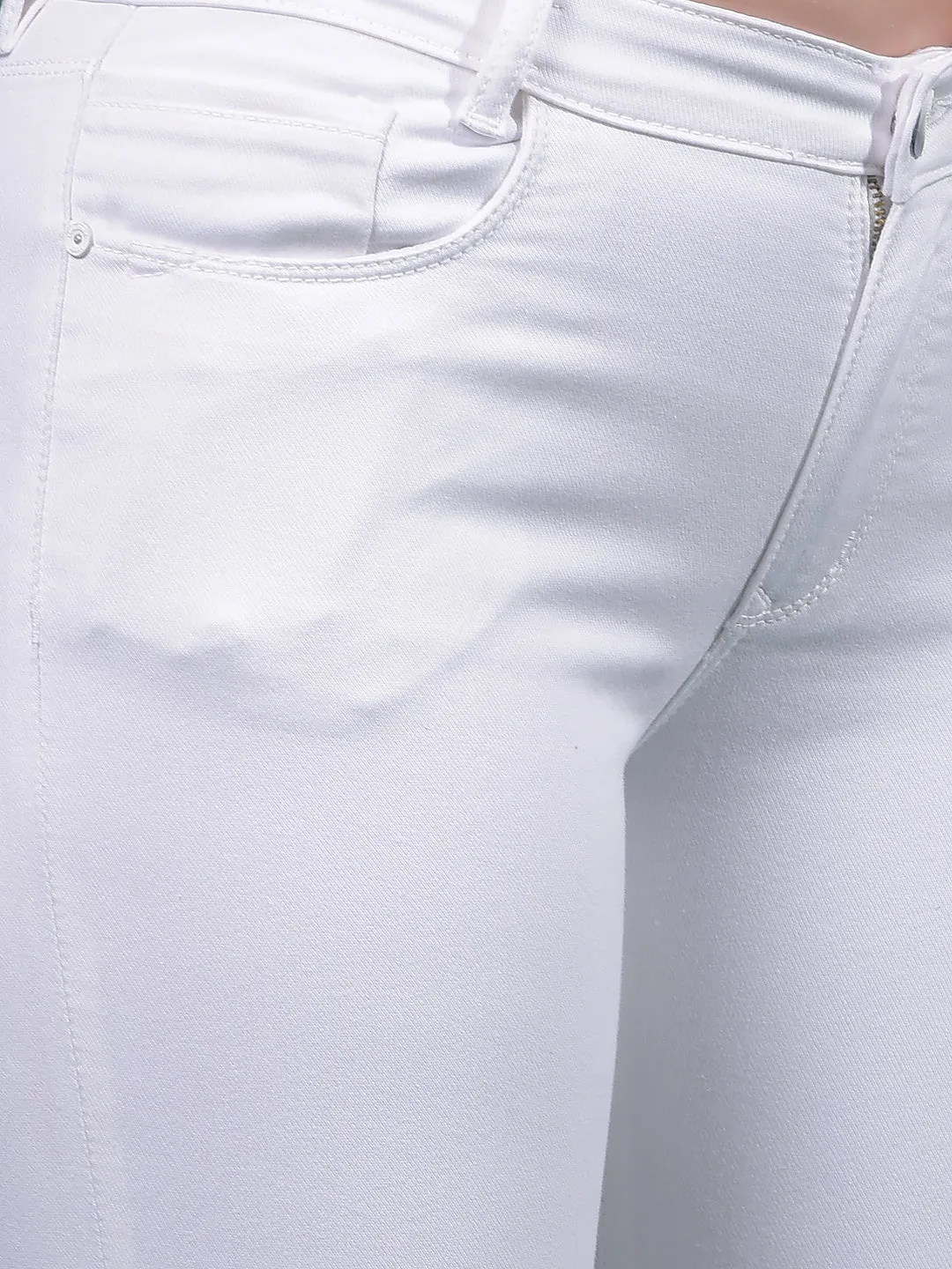 White Bootcut Jeans