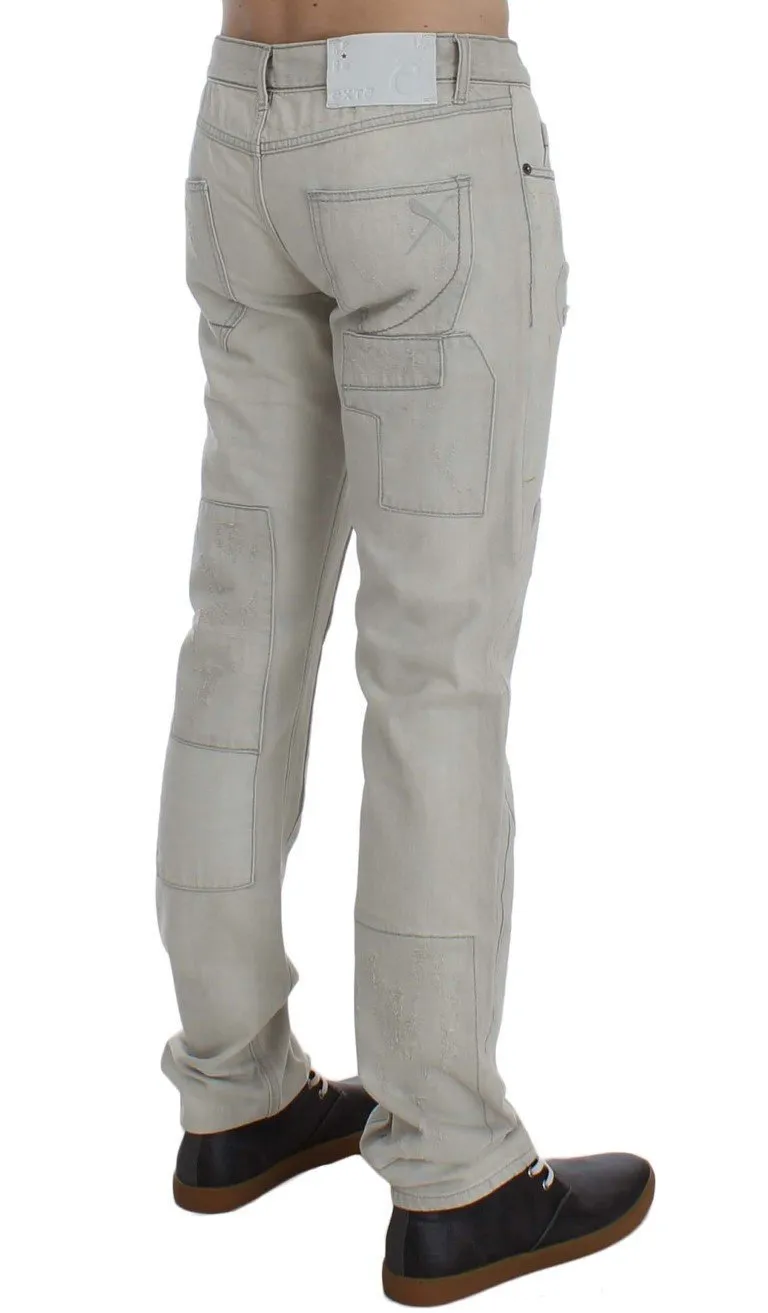 White Wash Cotton Regular Fit Jeans
