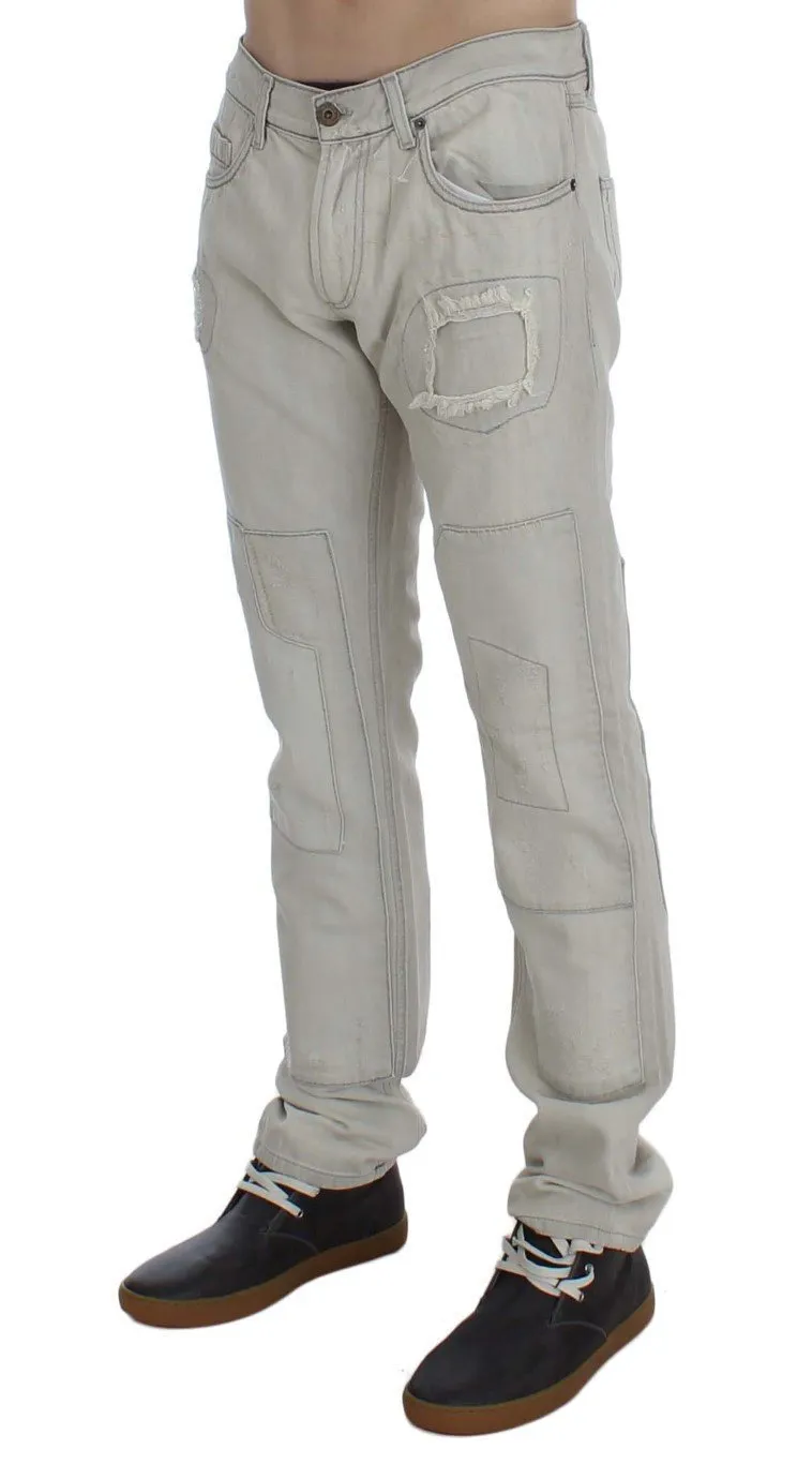 White Wash Cotton Regular Fit Jeans