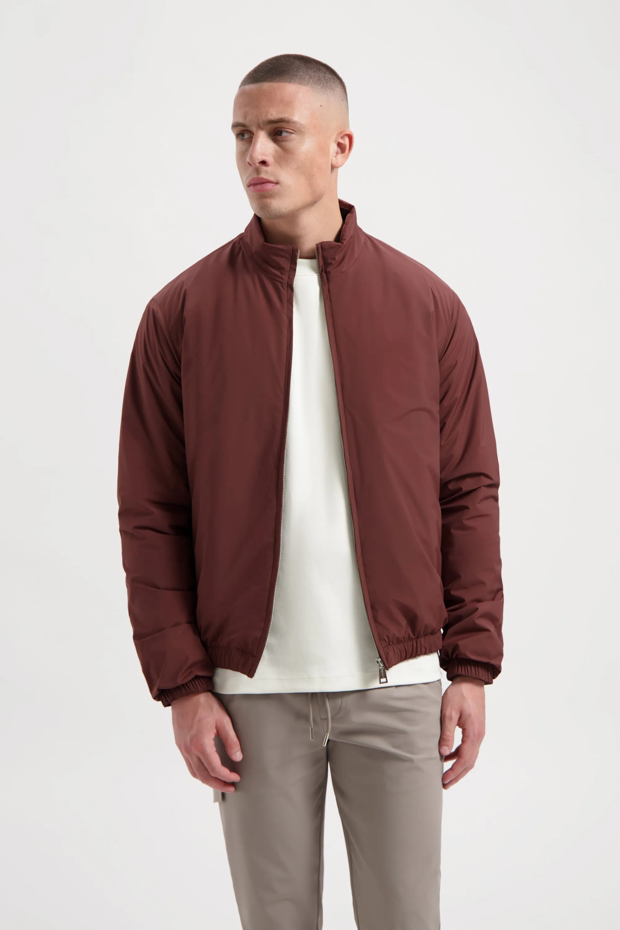 Wind Bomber Jacket Burgundy