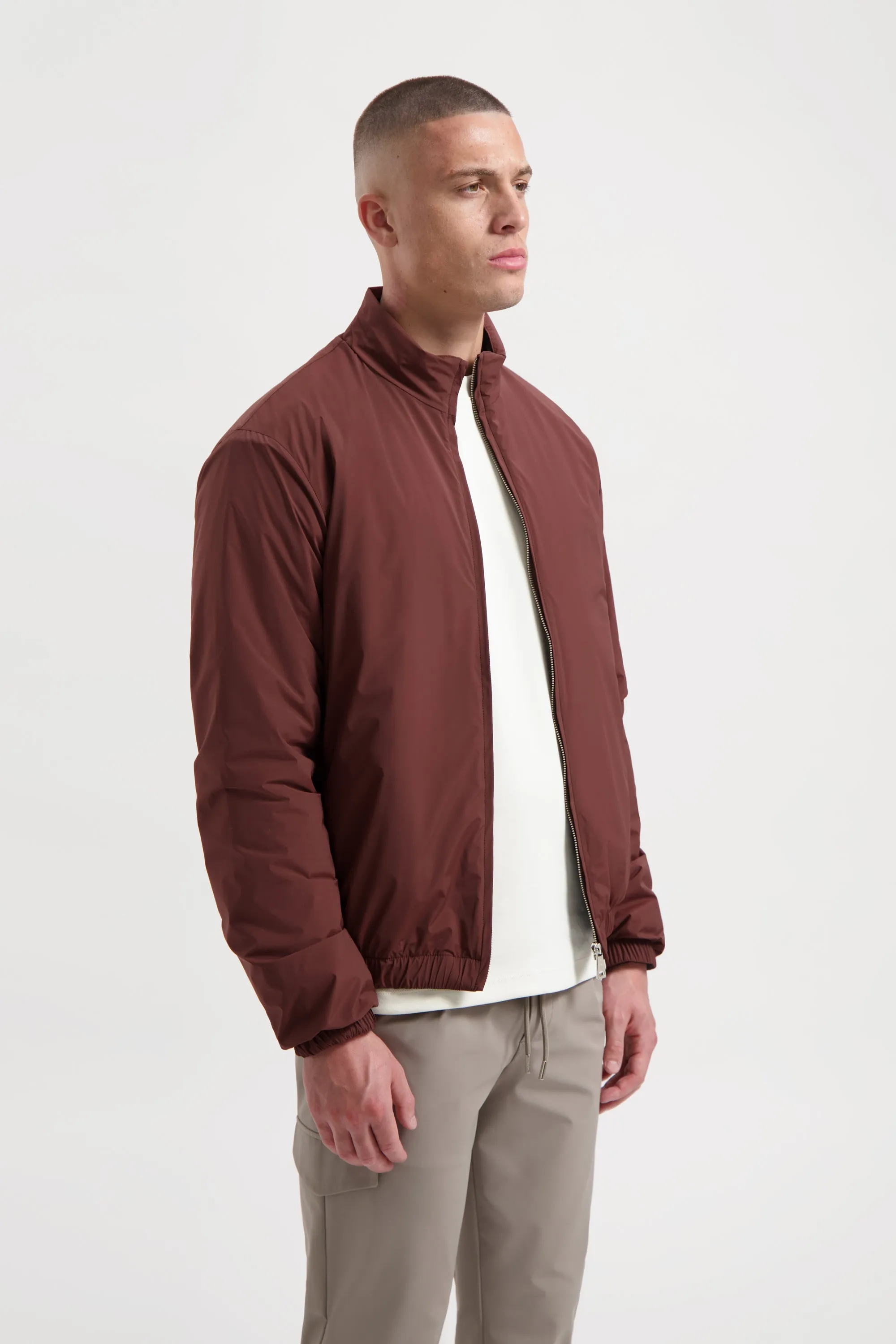 Wind Bomber Jacket Burgundy