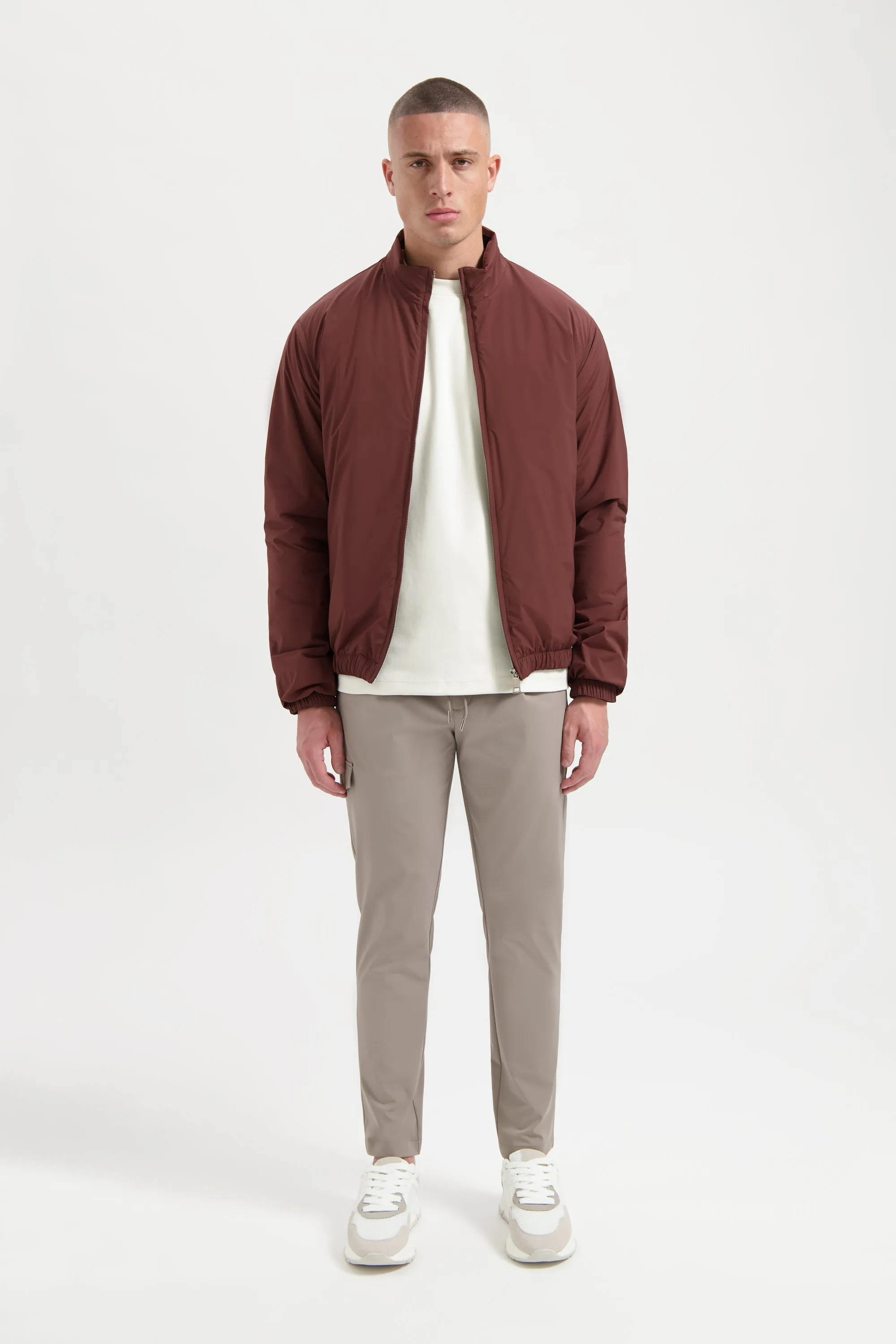 Wind Bomber Jacket Burgundy