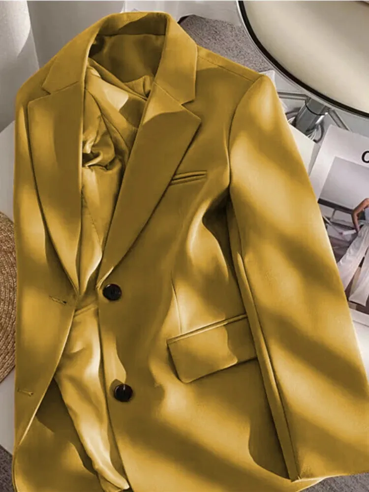 Women Jackets Pink Small Suit Women's Coat Casual Small Loose Small Suit Women's Design Sense  Blazer Women
