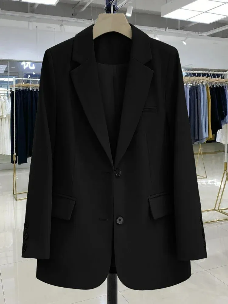 Women Jackets Pink Small Suit Women's Coat Casual Small Loose Small Suit Women's Design Sense  Blazer Women