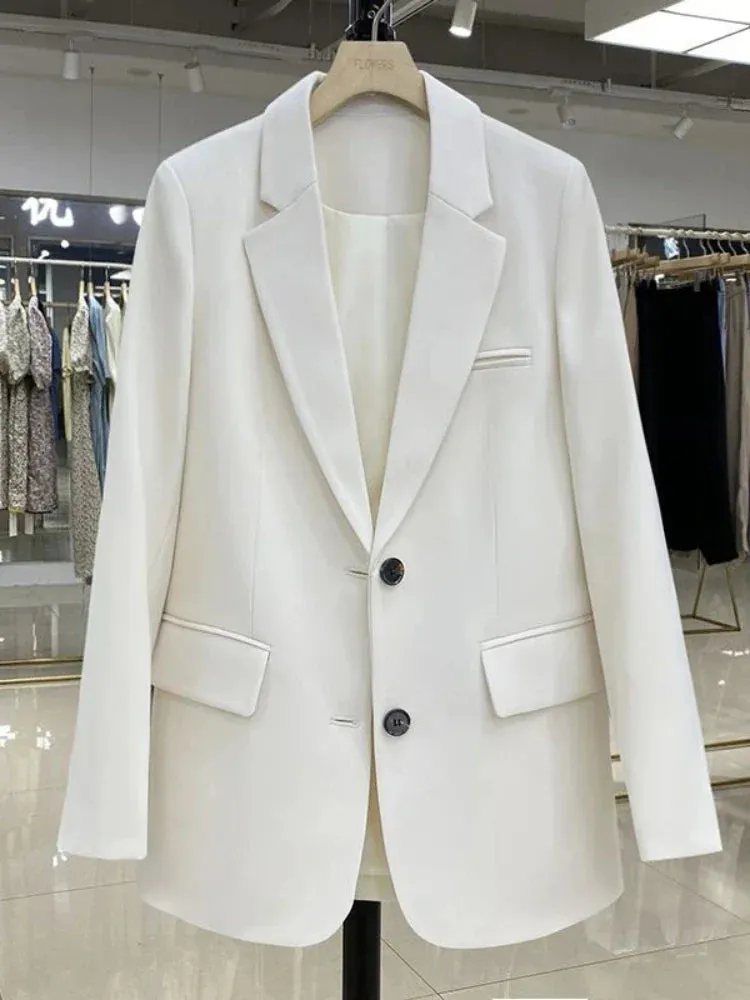 Women Jackets Pink Small Suit Women's Coat Casual Small Loose Small Suit Women's Design Sense  Blazer Women