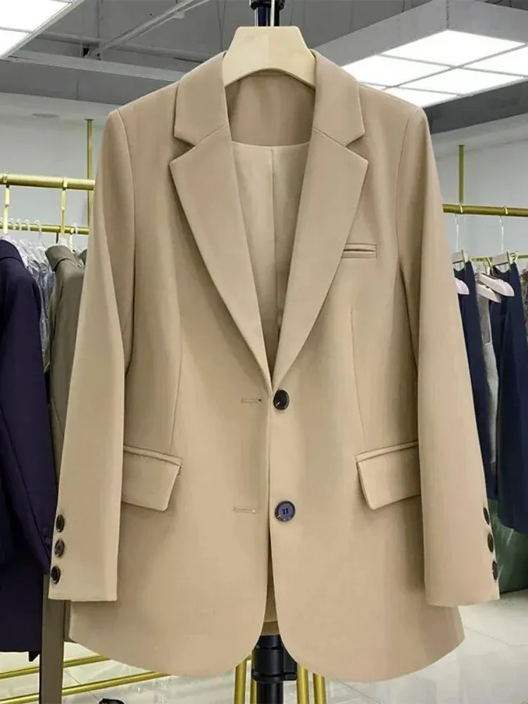Women Jackets Pink Small Suit Women's Coat Casual Small Loose Small Suit Women's Design Sense  Blazer Women