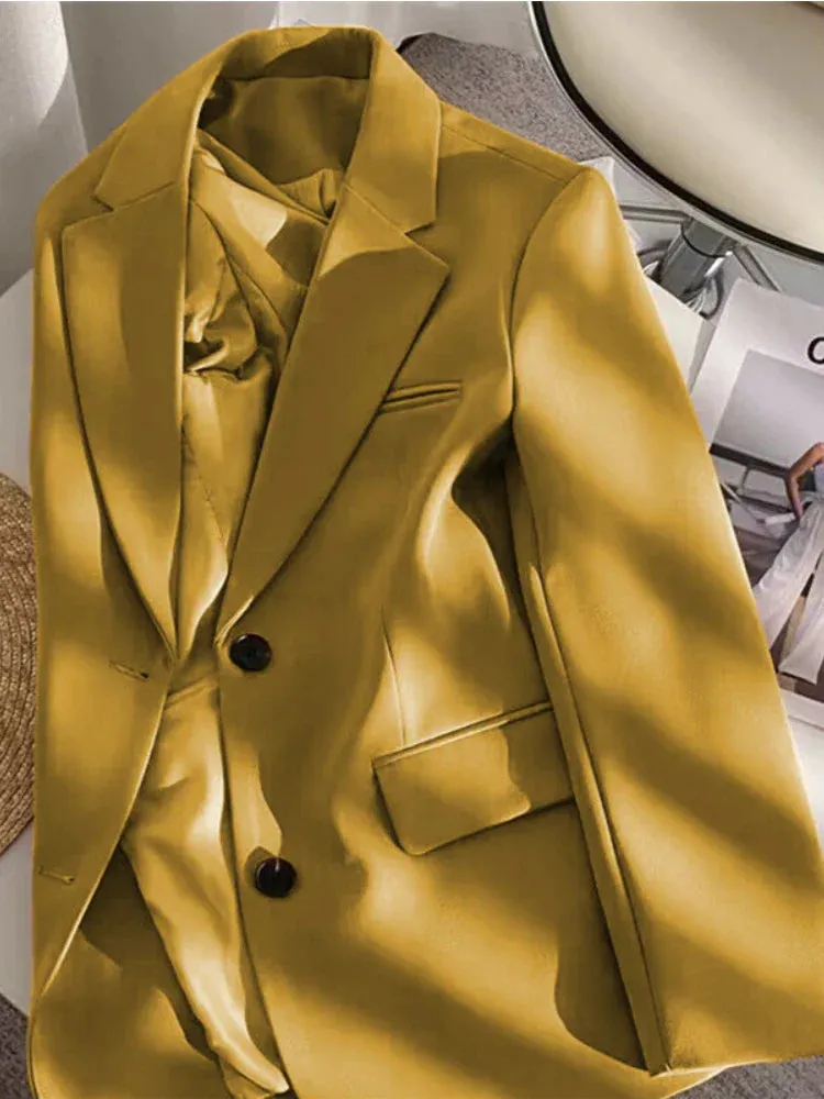 Women Jackets Pink Small Suit Women's Coat Casual Small Loose Small Suit Women's Design Sense  Blazer Women