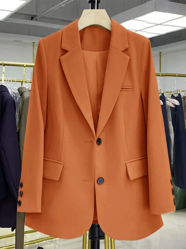 Women Jackets Pink Small Suit Women's Coat Casual Small Loose Small Suit Women's Design Sense  Blazer Women