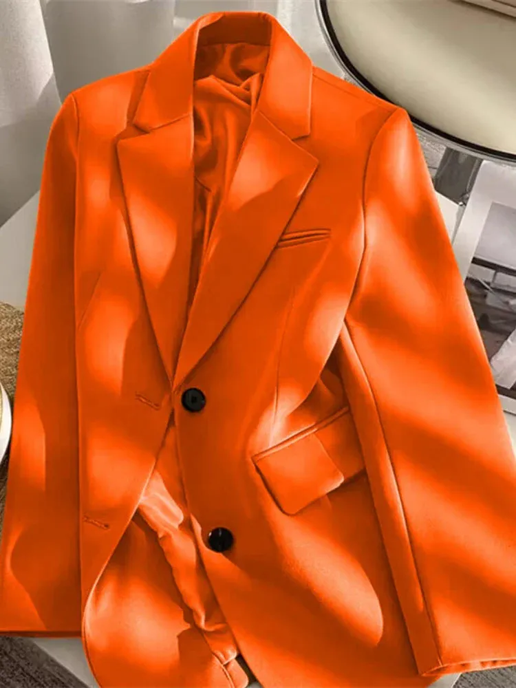 Women Jackets Pink Small Suit Women's Coat Casual Small Loose Small Suit Women's Design Sense  Blazer Women