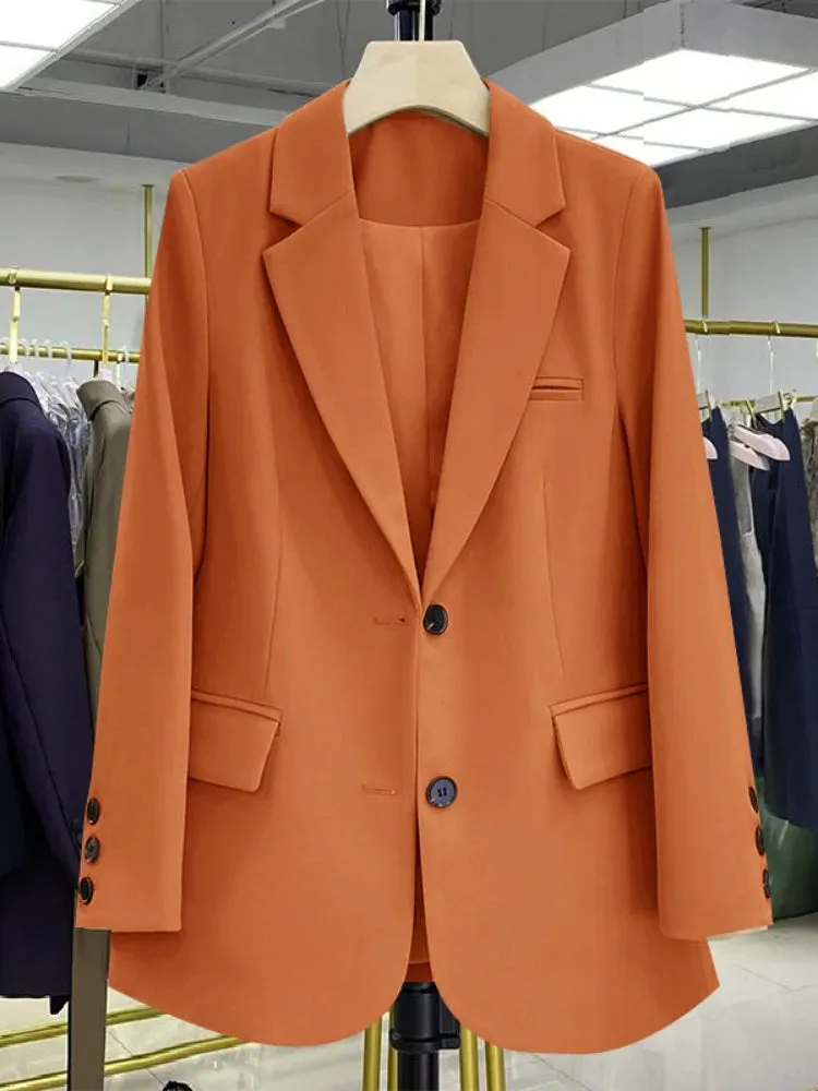 Women Jackets Pink Small Suit Women's Coat Casual Small Loose Small Suit Women's Design Sense  Blazer Women