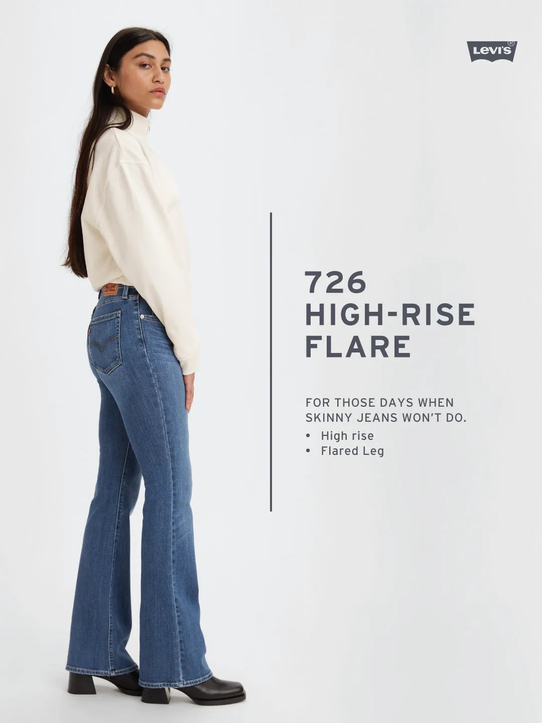 Women's 726 Indigo Slim Fit High Rise Jeans