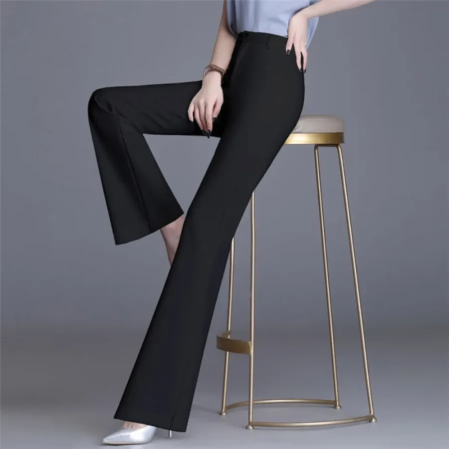 Women’s Elegant Slim Fit High Waist Flared Pants