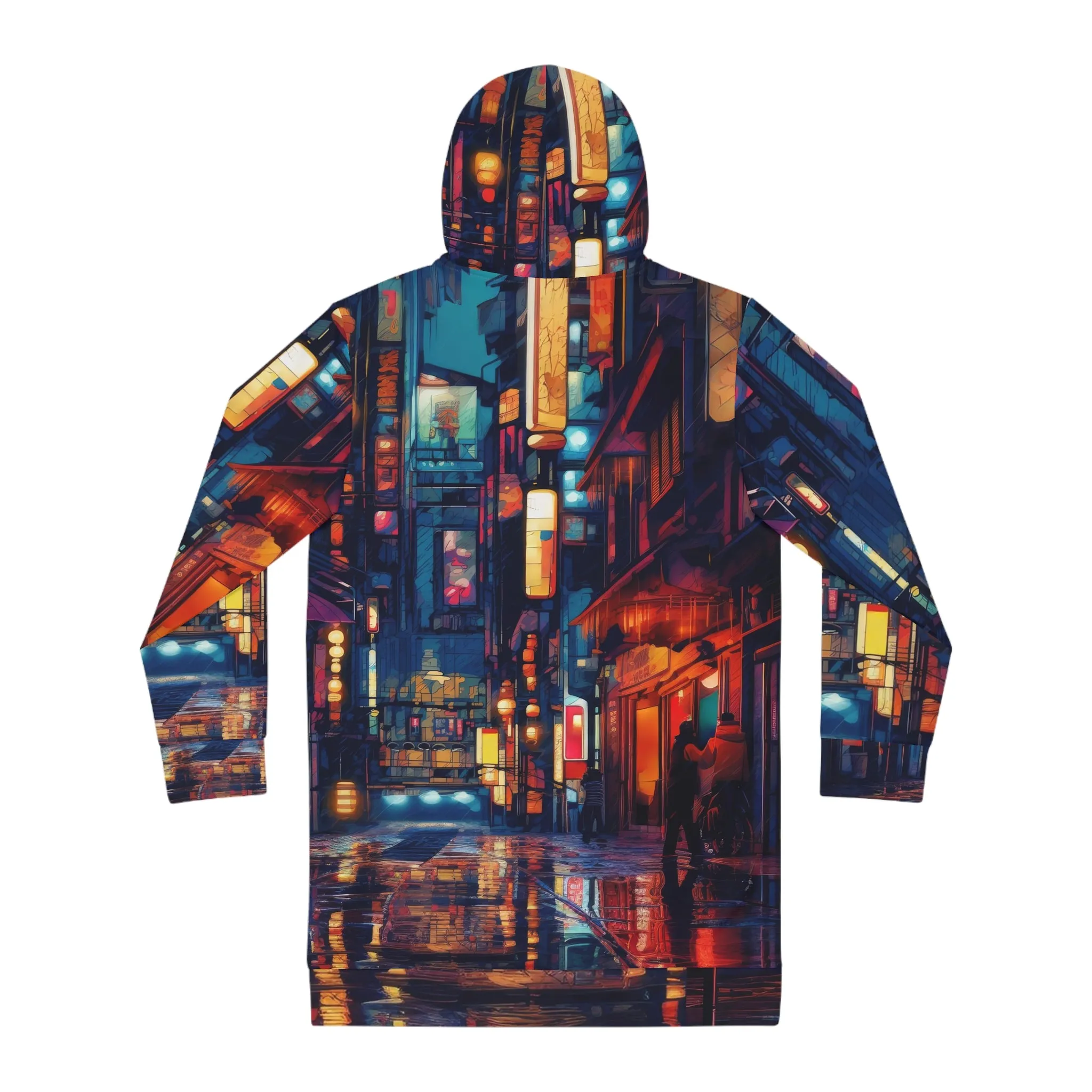 Women's Hoodie Dress - Wandering Osaka