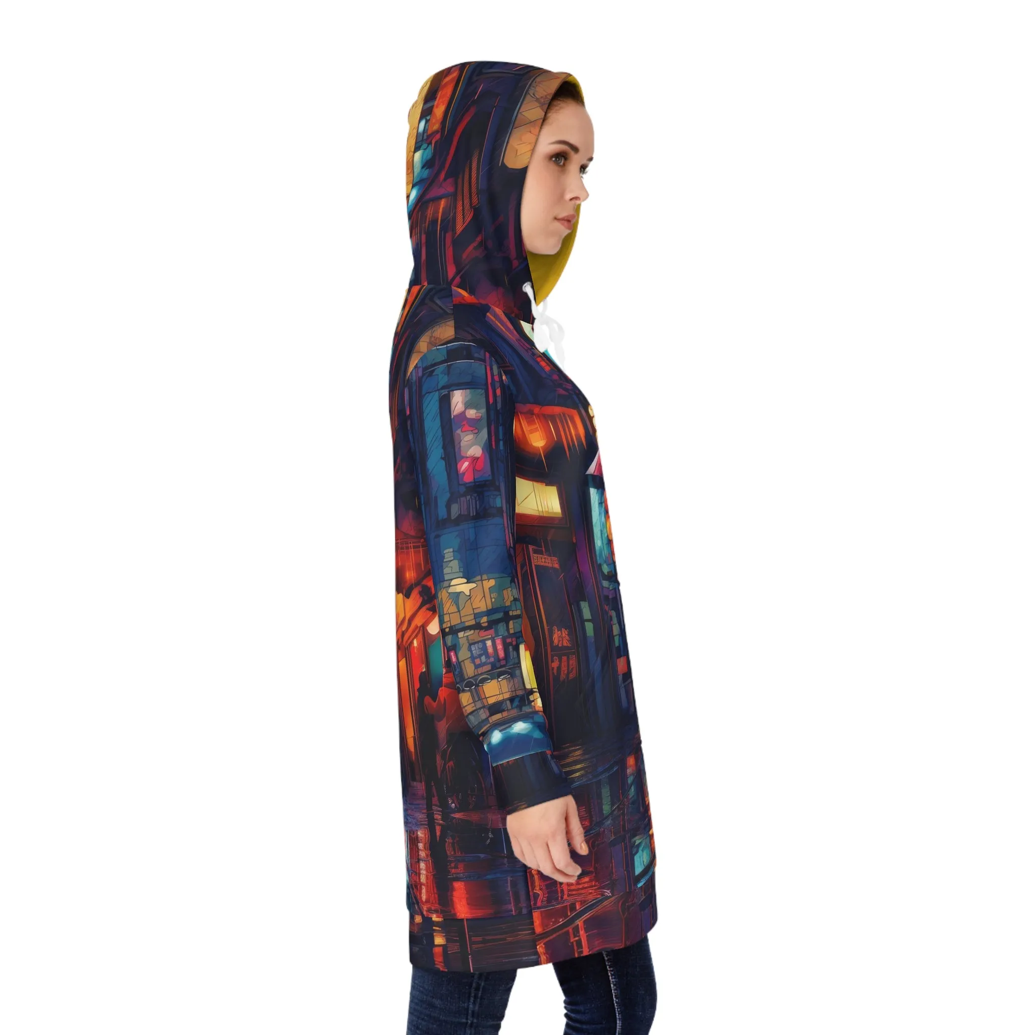 Women's Hoodie Dress - Wandering Osaka
