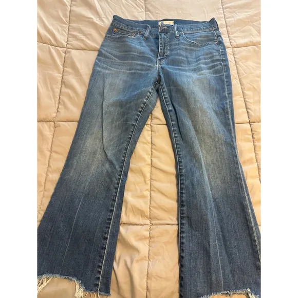 Women's Madewell Cali Demi-Boot Jeans Size 30 Blue Denim