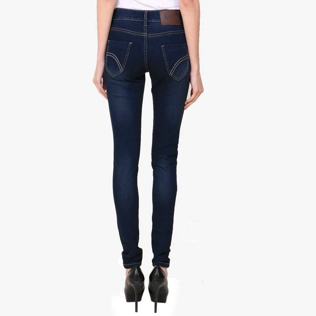 Women's Skinny Fit Mid-Rise Clean Look Clean Look Streachable Jeans