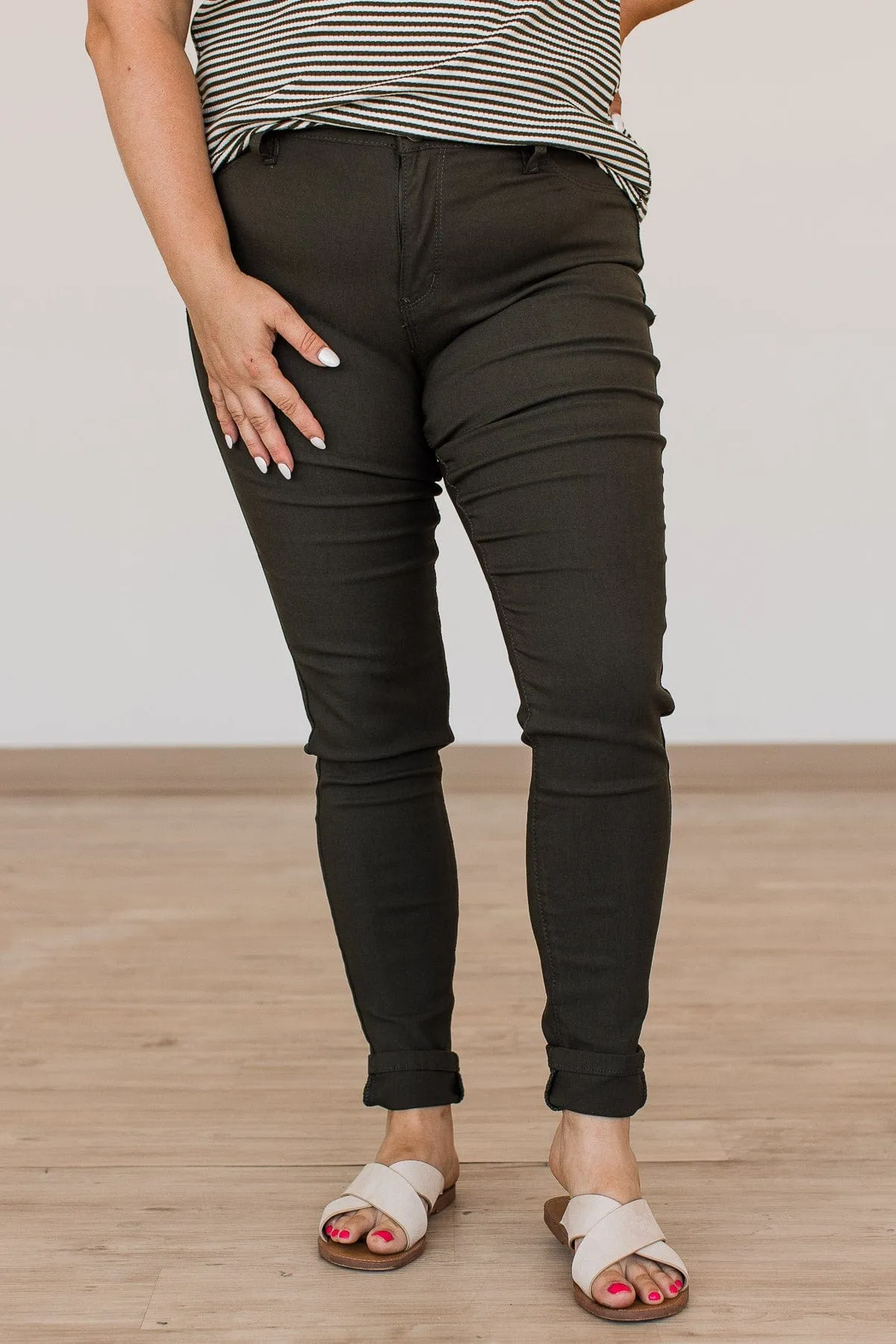 YMI Mid-Rise Jeggings- Olivia Wash